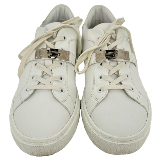 Hermès Day Low-Top Sneakers in White Calf Leather - Image 3