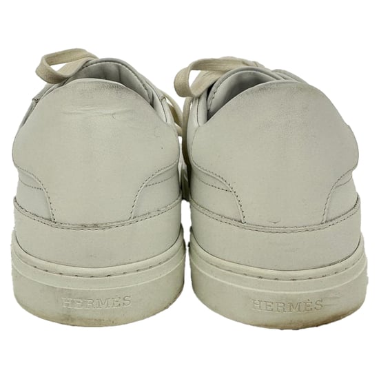 Hermès Day Low-Top Sneakers in White Calf Leather - Image 6