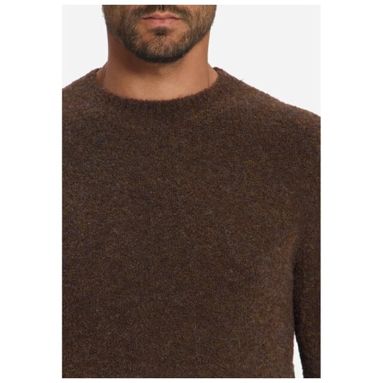 No Excess Pullover crewneck boucle melange wi dark brown - Image 2
