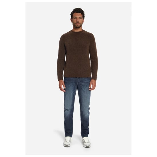 No Excess Pullover crewneck boucle melange wi dark brown - Image 3