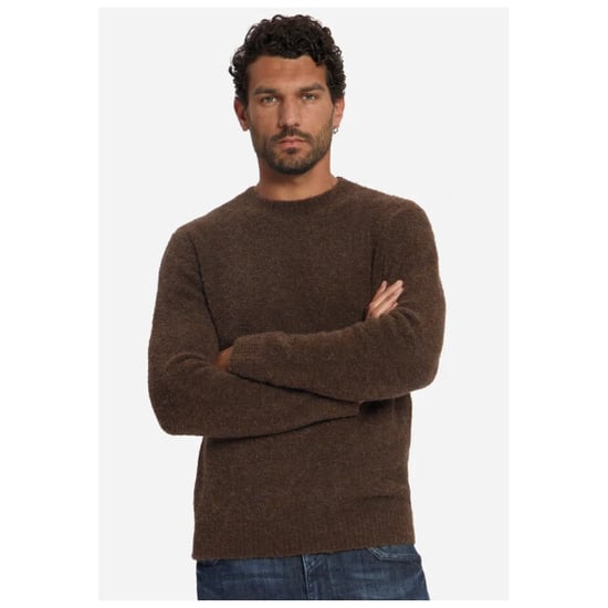 No Excess Pullover crewneck boucle melange wi dark brown - Image 4