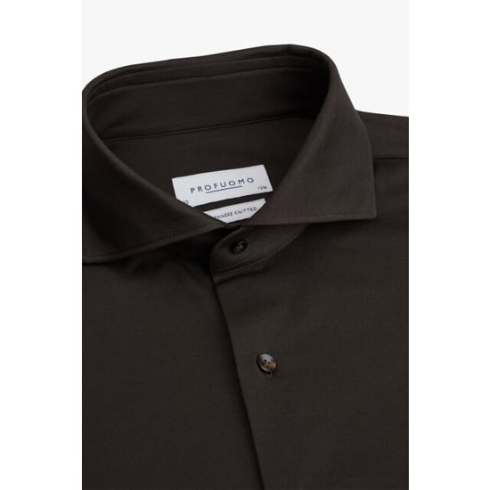 Profuomo Ppxh30021f shirt x-cutaway sf dark brown - Image 5