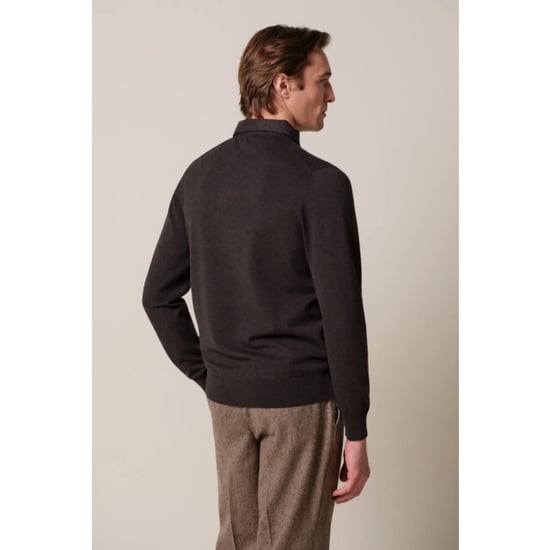 Profuomo Ppxj30003e polo one piece long sleeve dark brown - Image 3