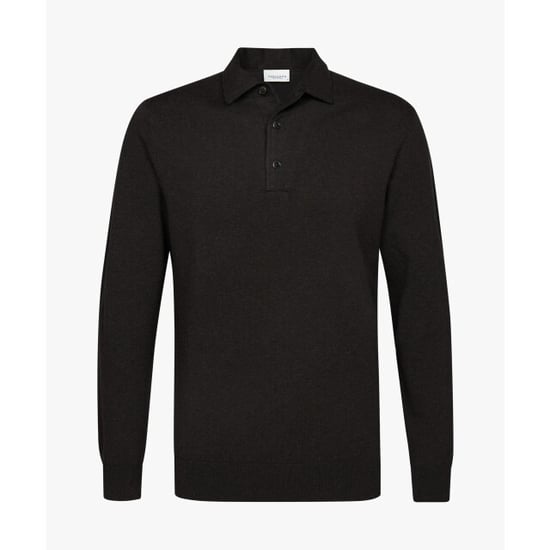 Profuomo Ppxj30003e polo one piece long sleeve dark brown - Image 5