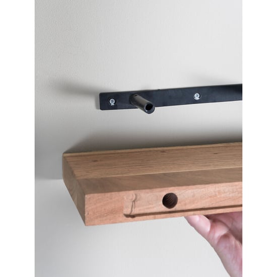 Home67 Wandplank pure espresso mangohout 140 cm - Image 2