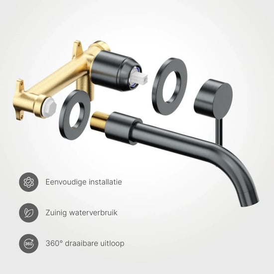 Mirlux Wandkraan lyra gun metal - Image 6
