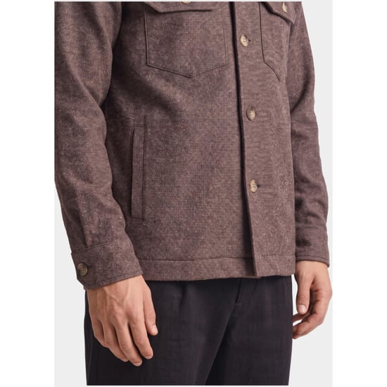 Bos Bright Blue Overshirt 2083/brown - Image 4