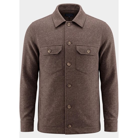 Bos Bright Blue Overshirt 2083/brown - Image 5