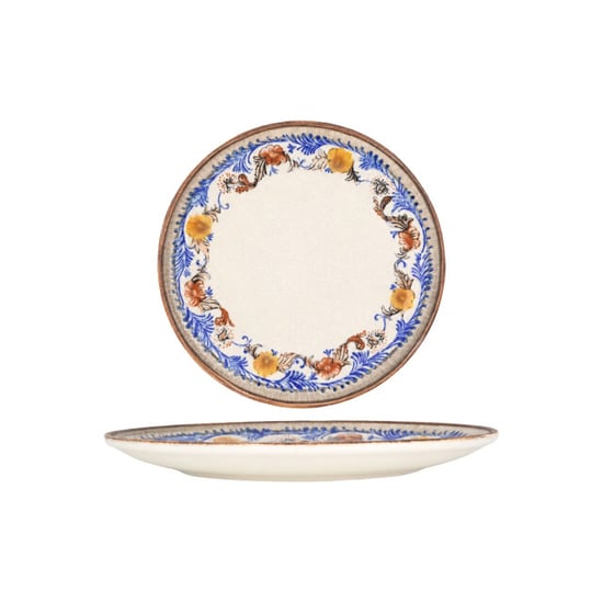 Bonna Dinerbord retro floral porselein 25 cm set van 6 - Image 1