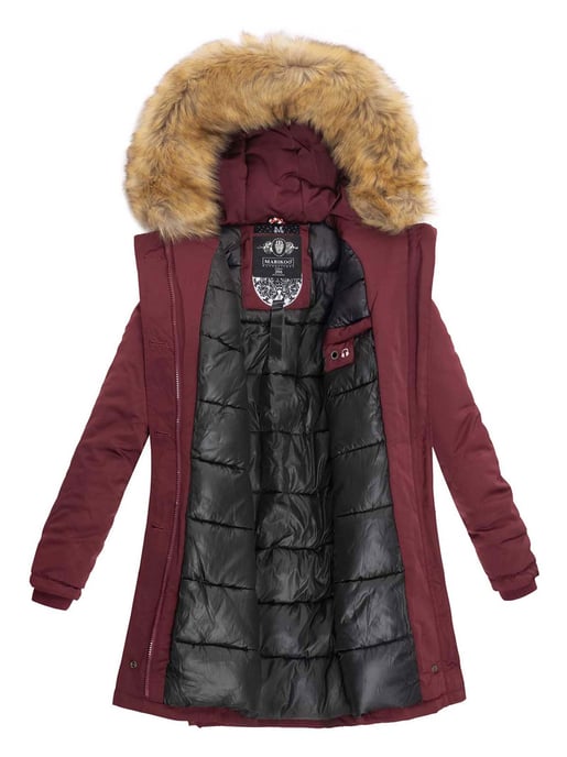 Marikoo dames winterparka Karmaa met afneembare imitatiebontkraag - Image 4