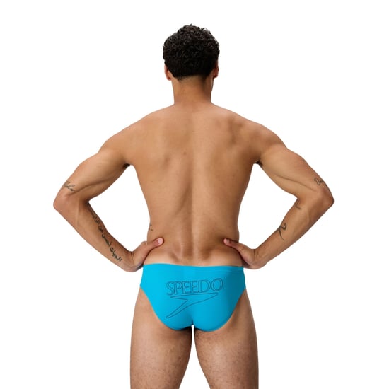 Speedo Mens Big Logo Endurance+ Swim Briefs (Turquoise) - Image 4