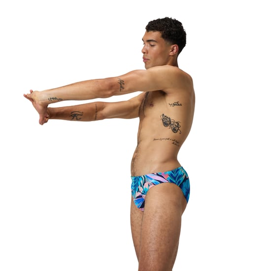 Speedo Mens Beachstar Tropical Leaves Swim Briefs (Peacoat) - Image 3