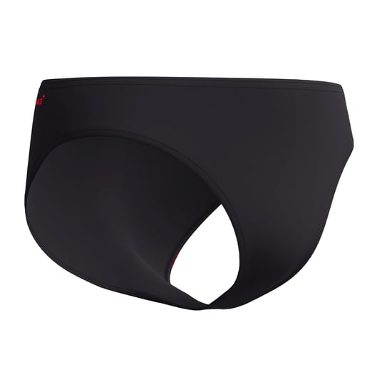 Speedo Mens Hyperboom Splice Logo Swim Briefs (Black/Coral) - Image 3