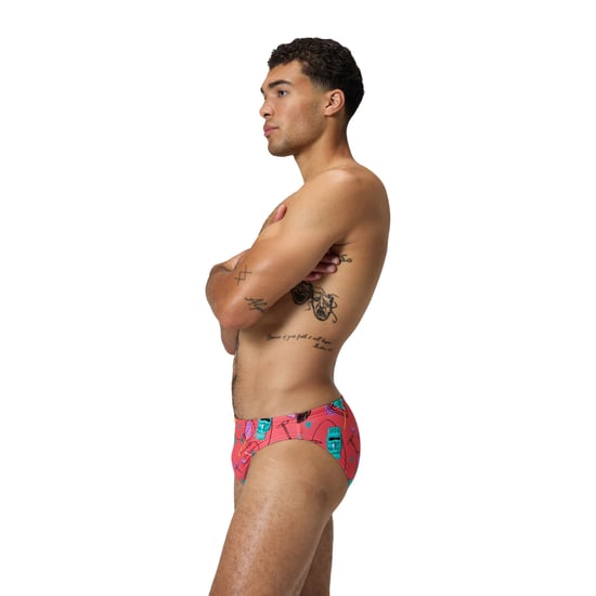 Speedo Mens Beachstar Cocktail Swim Briefs (Coral) - Image 5