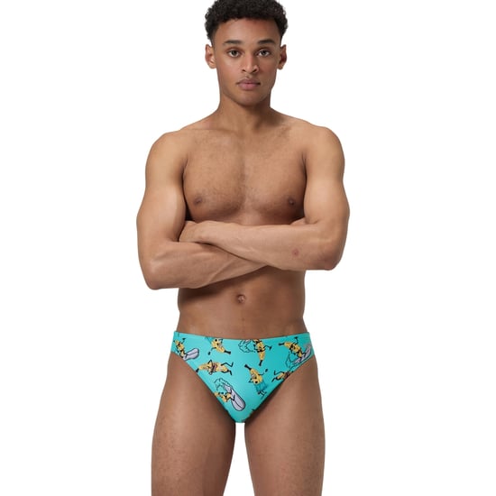 Speedo Mens Banana All-Over Print Swim Briefs (Arctic Glass) - Image 4
