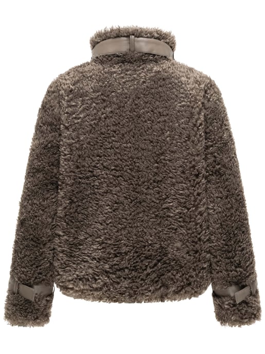 Navahoo Wuschelwonne teddyjacka för dam med spänndetaljer - Image 3