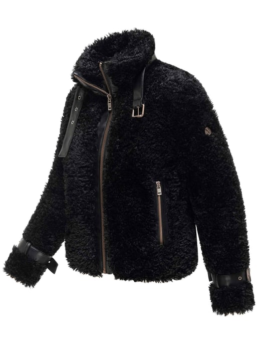 Navahoo Wuschelwonne teddyjacka för dam med spänndetaljer - Image 2