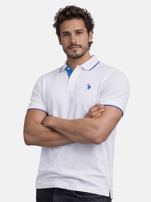 U.S. Polo Assn. heren poloshirt van katoen met contrastdetails - Image 6