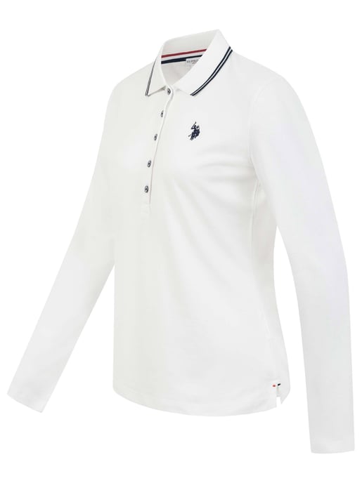 U.S. Polo Assn. dames poloshirt met lange mouwen en stretch - Image 6