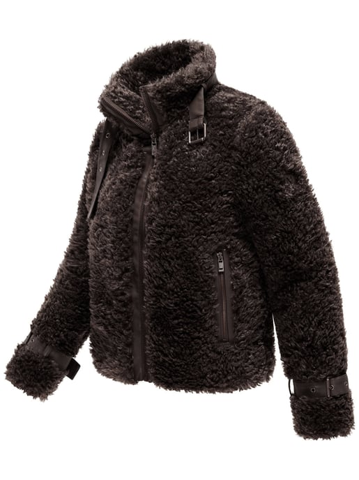 Navahoo Wuschelwonne teddyjacka för dam med spänndetaljer - Image 2