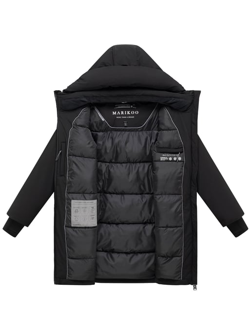 Marikoo Polarhäschen women’s long winter coat with hood - Image 4