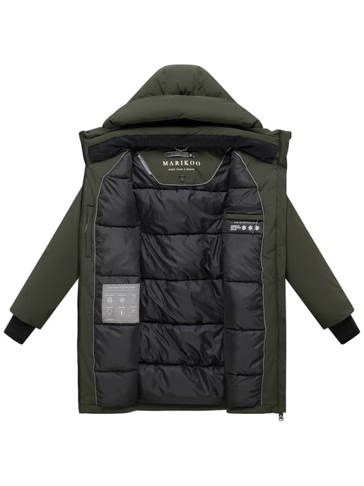 Marikoo Polarhäschen women’s long winter coat with hood - Image 4