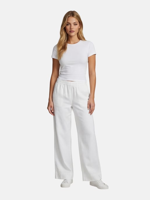 U.S. Polo Assn. dames linnenmix broek met elastische tailleband - Image 3