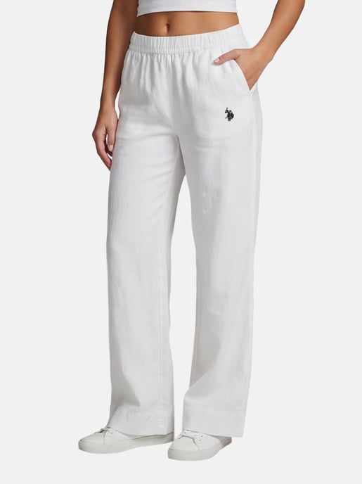 U.S. Polo Assn. dames linnenmix broek met elastische tailleband - Image 4