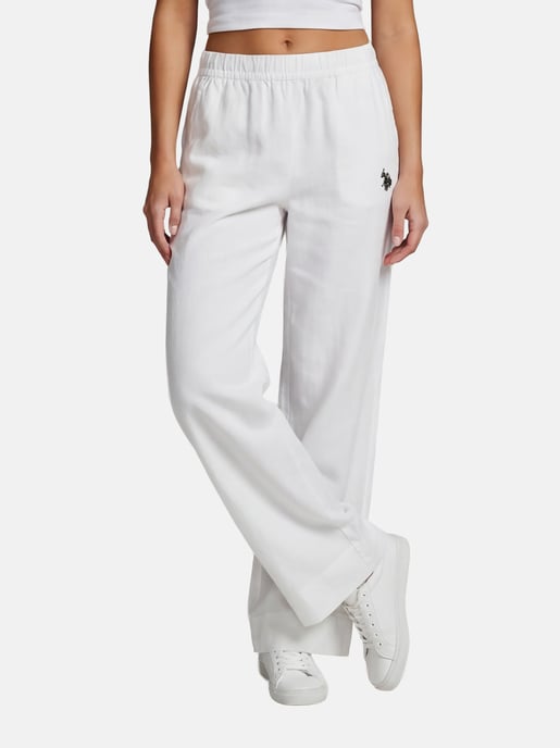 U.S. Polo Assn. dames linnenmix broek met elastische tailleband - Image 5