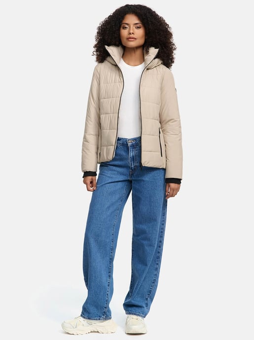 Marikoo cropped puffer jacket with hood & fleece lining – Radaa - Image 2