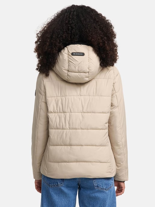 Marikoo cropped puffer jacket with hood & fleece lining – Radaa - Image 4