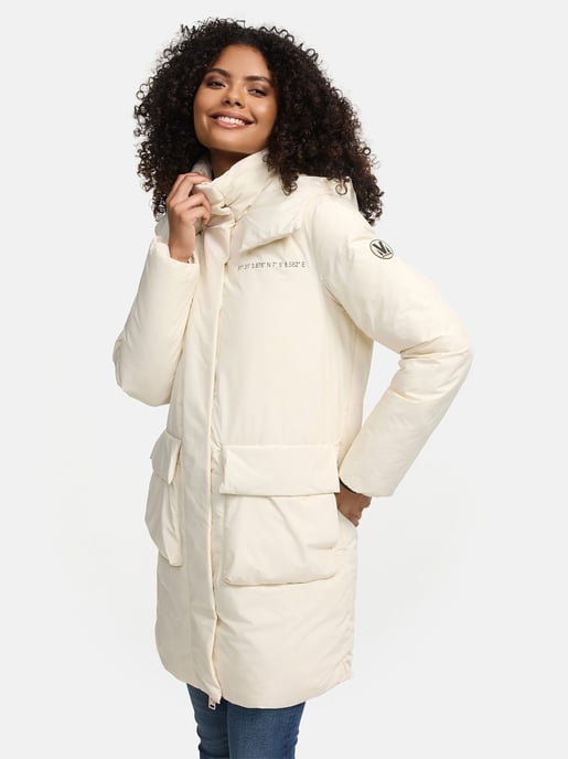 Marikoo women's winter coat with magnets & hood – model Nanami - Image 6