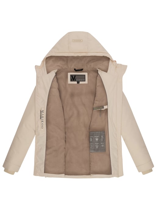 Marikoo vadderad jacka med fleecefoder & huva – modell Alemee - Image 4