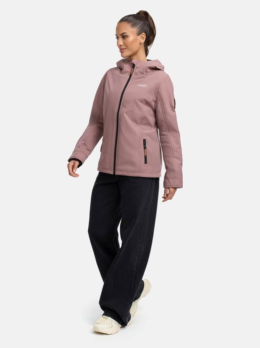Marikoo women’s transitional jacket – Brombeere, lightweight with hood - Image 6