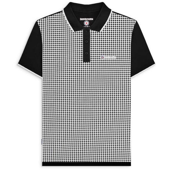 Lambretta Mens Gingham Aop Polo Shirt Big & Tall Short Sleeve Smart Casual Top - Image 1