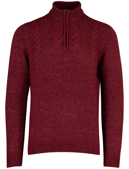 Trui Baileys gemeleerd rood half zip - Image 2