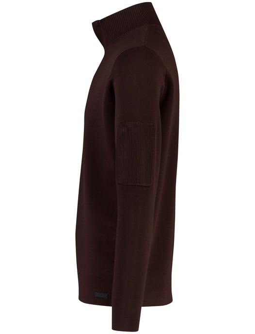 Trui Genti bruin half zip - Image 3
