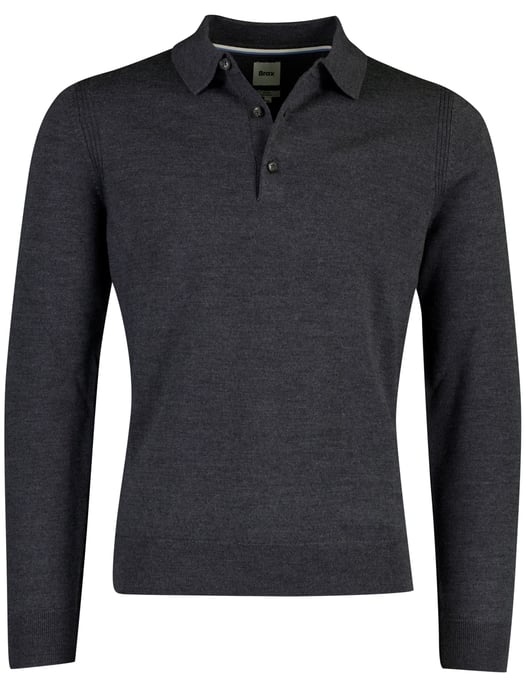 Poloshirt Brax grijs gebreid - Image 1