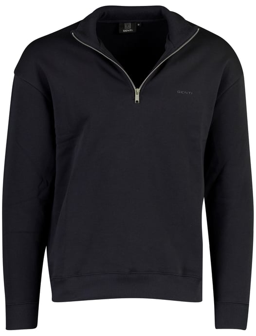 Trui Genti donkerblauw half zip - Image 1