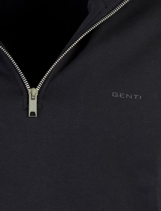 Trui Genti donkerblauw half zip - Image 4