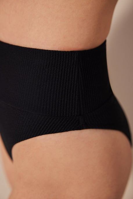 Mary High Leg Textured Bikini Bottom - Image 3