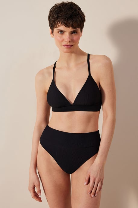 Mary High Leg Textured Bikini Bottom - Image 4