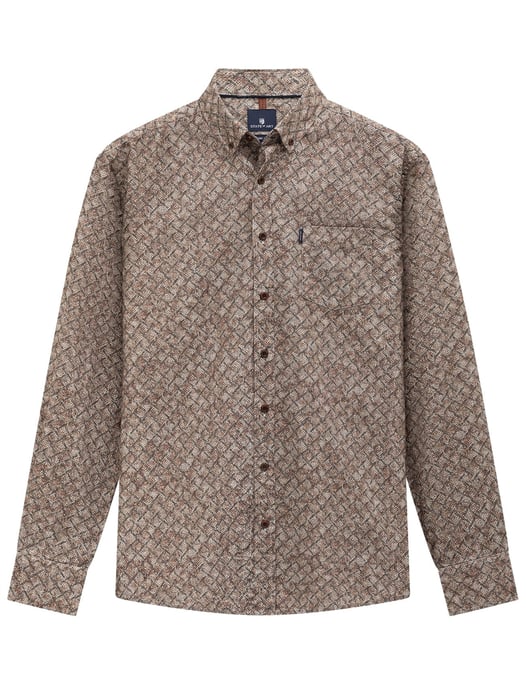 Overhemd State of Art bruin Organic Cotton - Image 1