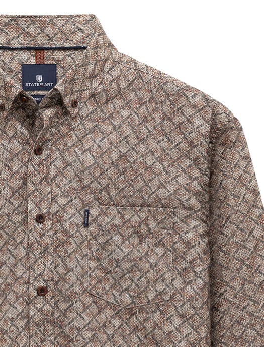 Overhemd State of Art bruin Organic Cotton - Image 2