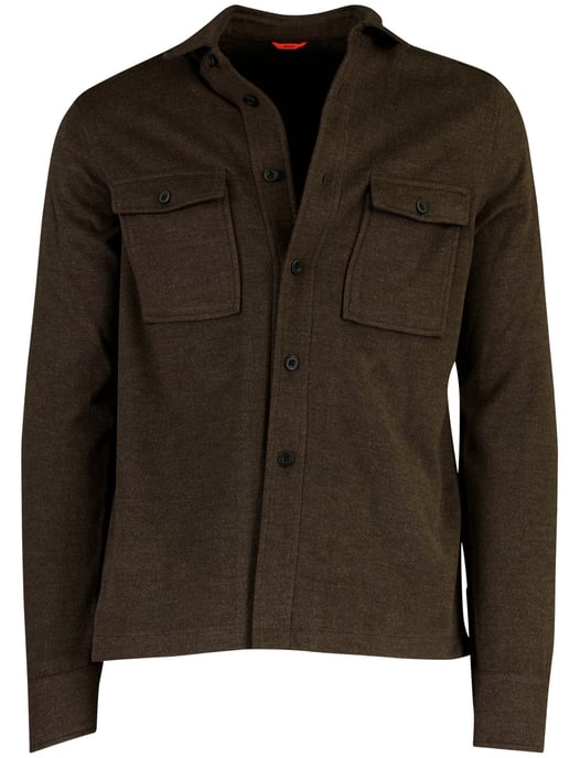 Overshirt Genti bruin met borstzak - Image 1