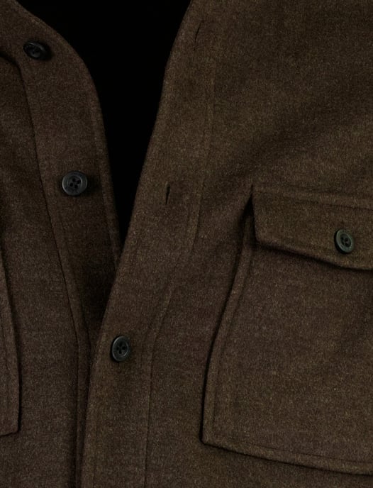 Overshirt Genti bruin met borstzak - Image 4
