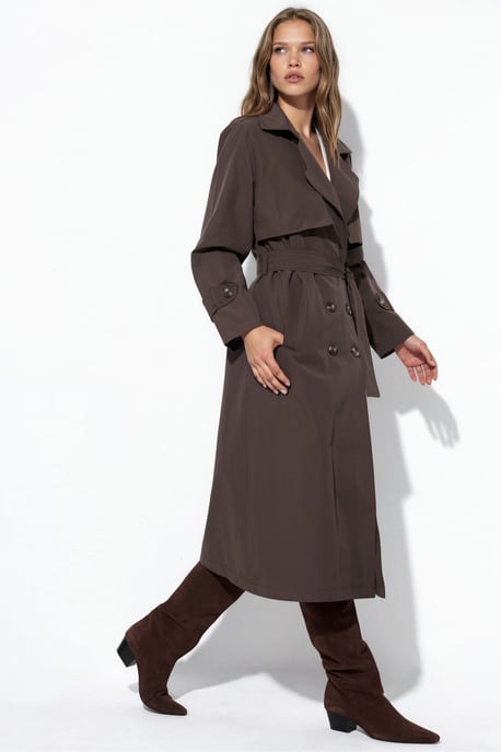 Dubbelzijdig Gordijn Trenchcoat met Ceintuur - Image 2