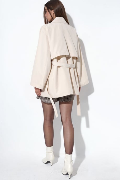 Double-Breasted Belted Trench Coat - Image 3