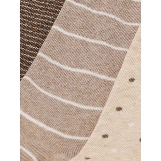 Apollo Dames sokken hartjes gestreept sterren print bio katoen 6-pack beige/bruin - Image 4