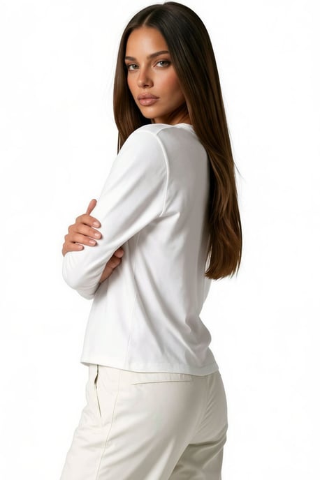 Cotton Stretch Blouse - Image 3
